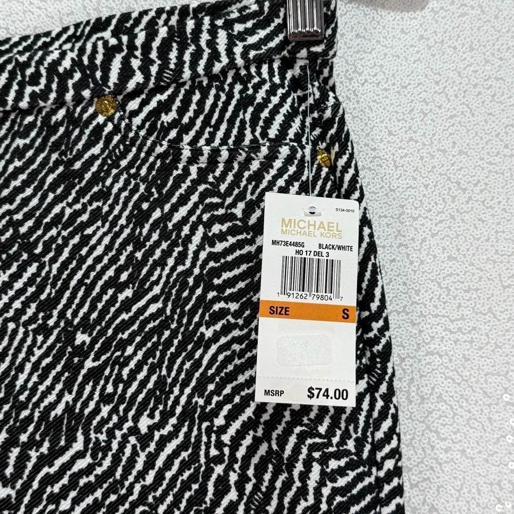 Michael Kors Zebra print jeggings black and white size small
